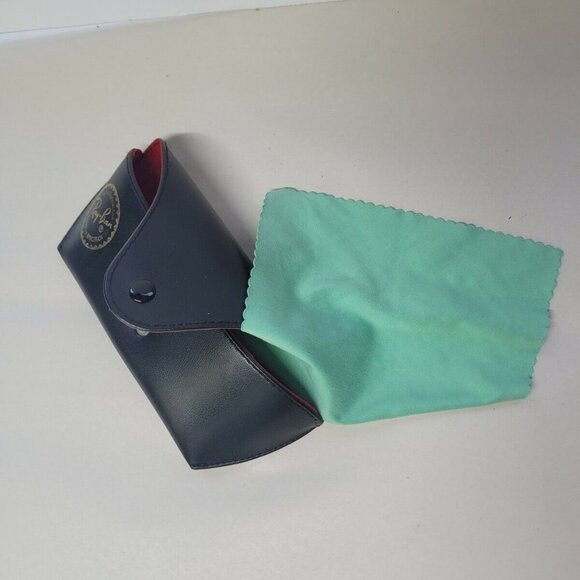 Ray-Ban Sunglasses CASE & Cleaning Cloth ONLY Black Snap Closure - Picture 2 of 2